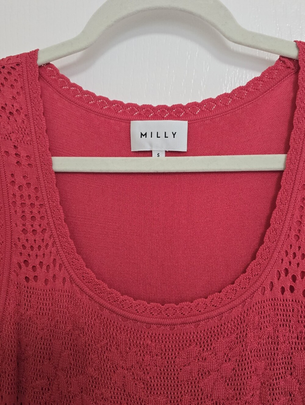 Nwot Milly Suri Scallop Hem Tiered Knit Minidress - Picture 4 of 6
